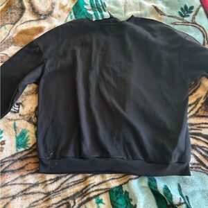 SHEIN Black Ribbed Crewneck Top